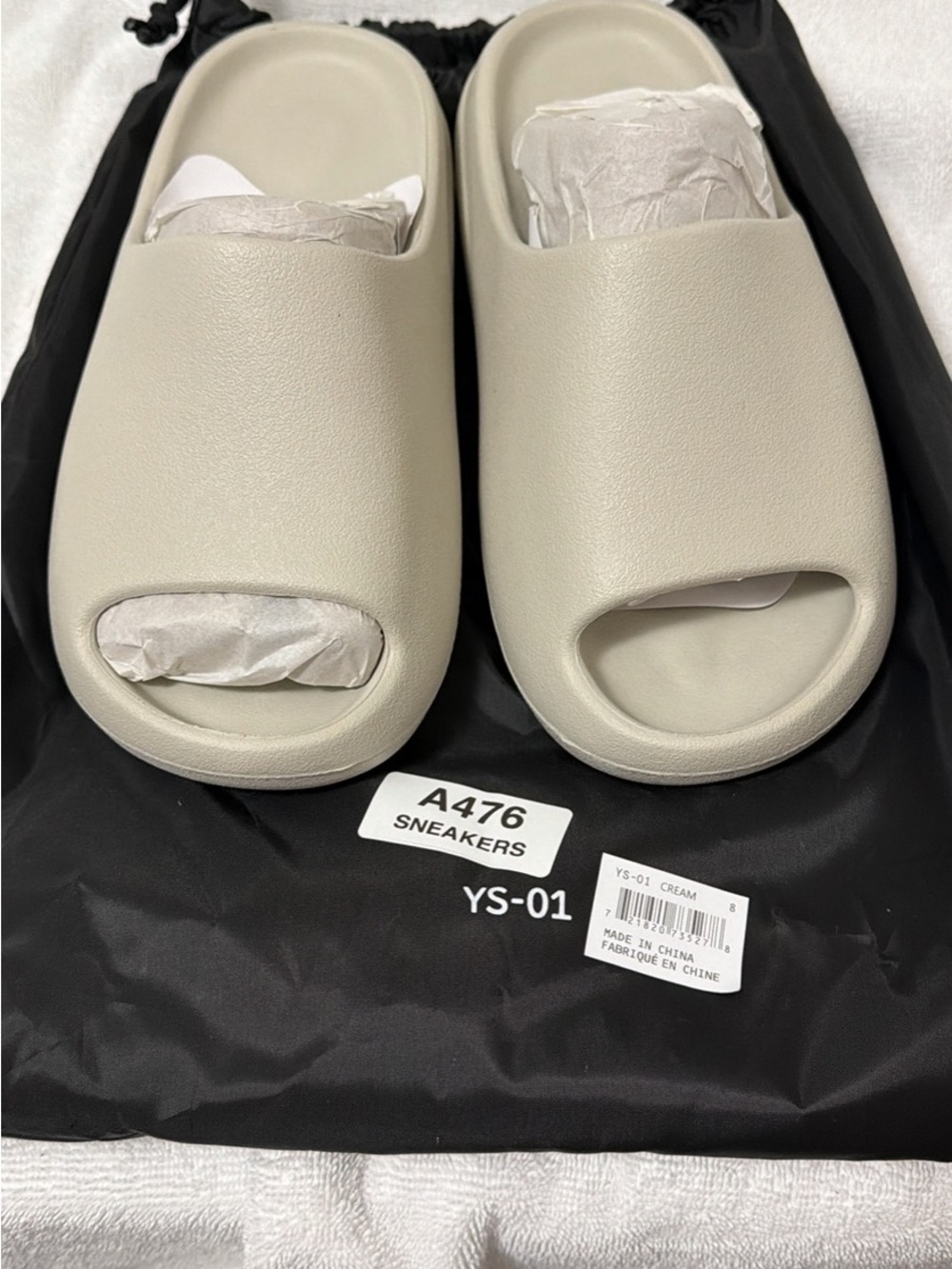 Yeezy YS-01 Slide Sandals in Cream